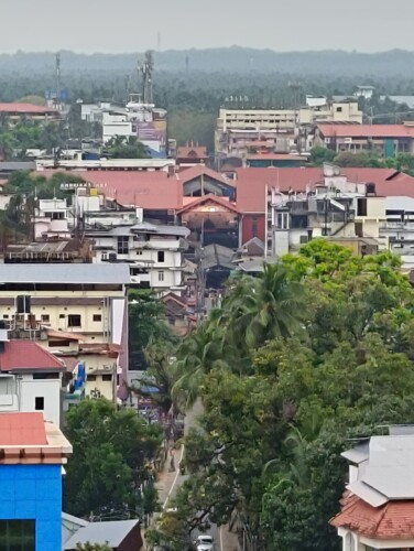 View from the Balcony - Zoomed View to the West Nada entrance to the Guruvayur temple